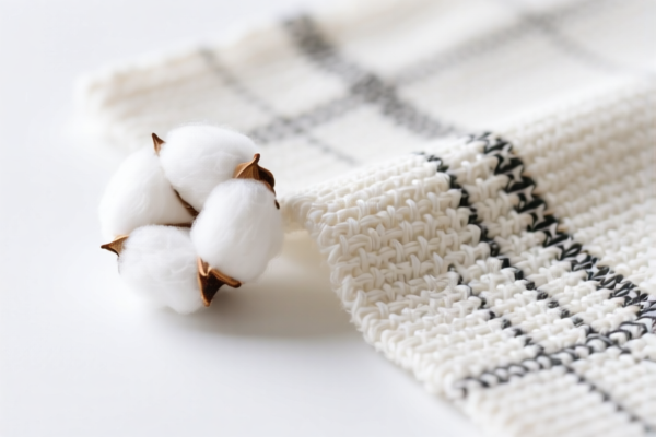 Cotton wool blended woven fabric (for home textiles, containing 36_ or more wool_fine animal hair, uncombed, over 200 g_m², bleached)