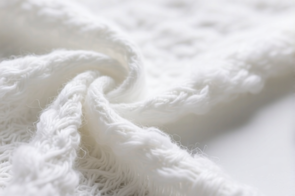 Bleached Cotton Wool Blend Fabric for Decoration