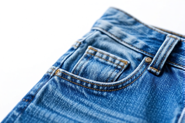 Blue Denim Apparel Fabric