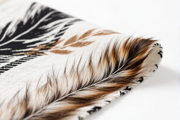 Printed Cotton Woven Fabric Blended with Fine Animal Hair