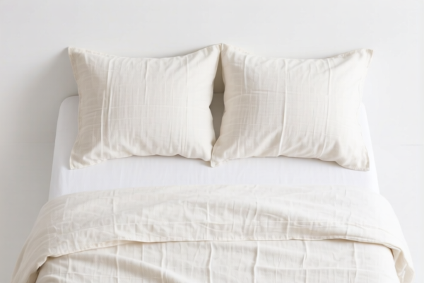 Bleached Flax Cotton Blend Bed Sheet