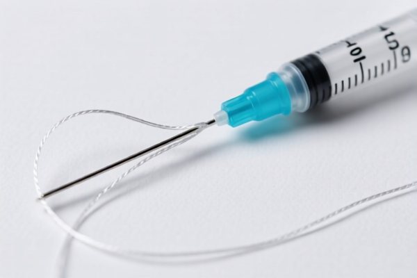 Medical artificial fiber filament (suture)