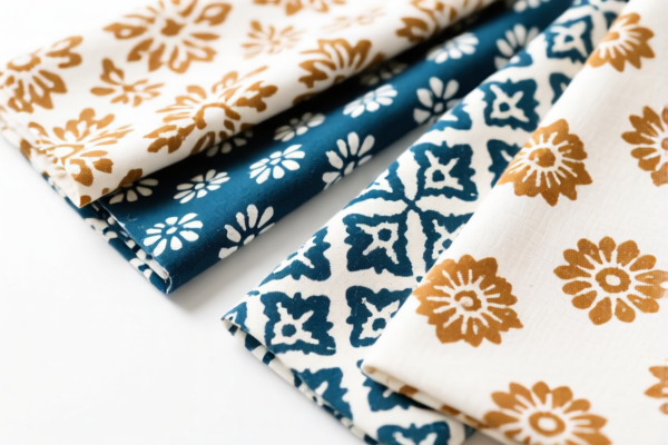 Printed cotton blend decorative fabrics