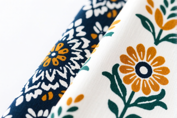 Printed cotton blend decorative fabrics