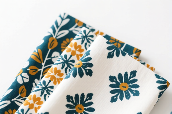 Printed cotton blend decorative fabrics