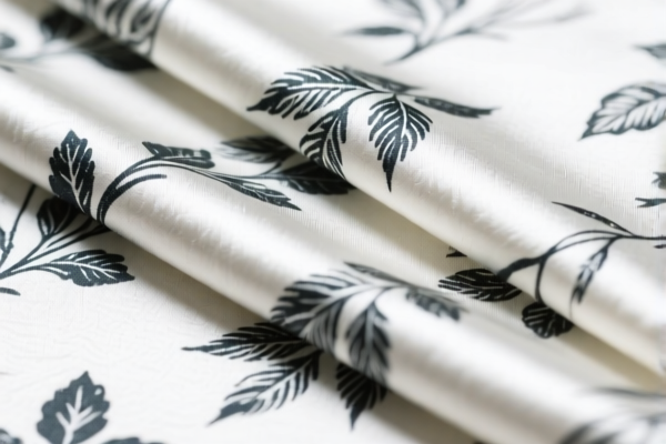 Printed cotton blend satin woven fabrics