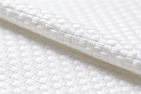 Wide width printed woven fabrics of cotton and synthetic filaments