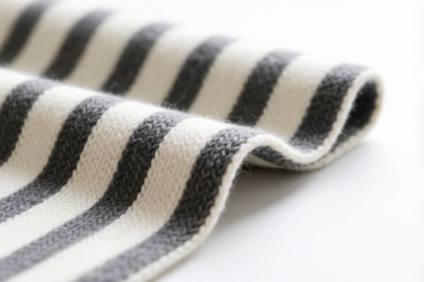 Striped Wool Blend Woven Fabric
