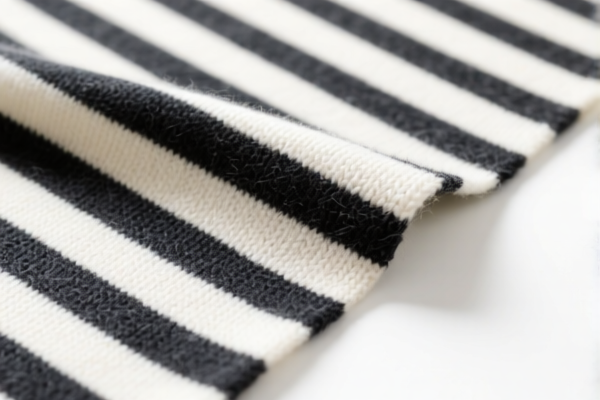 Striped Wool Blend Woven Fabric