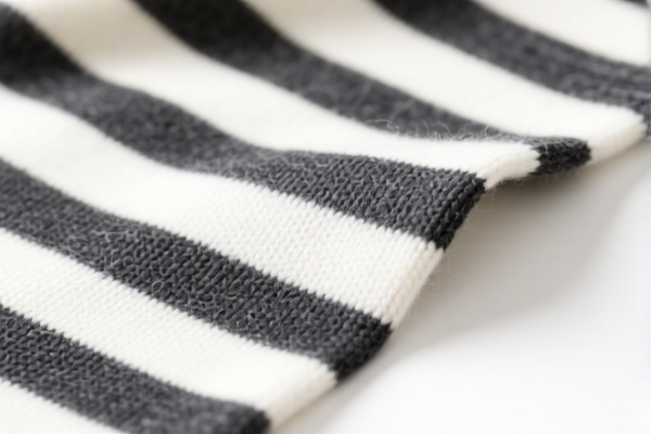 Striped Wool Blend Woven Fabric