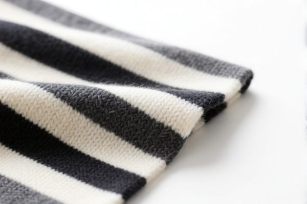 Striped Wool Blend Woven Fabric