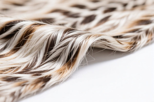 Fine animal hair blended synthetic filament fabrics