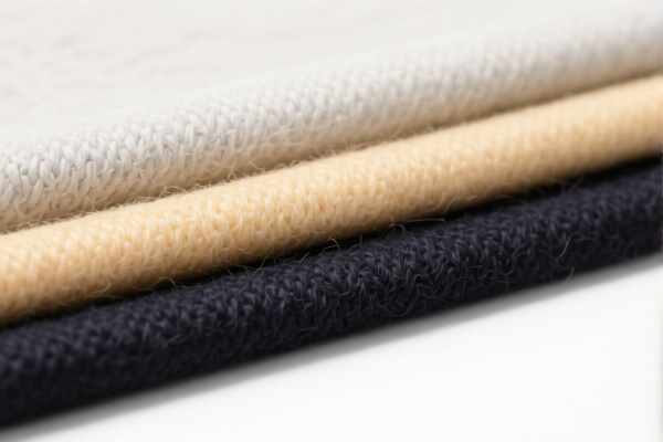 Wool blended synthetic filament fabrics