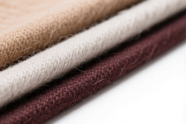 Wool blended synthetic filament fabrics