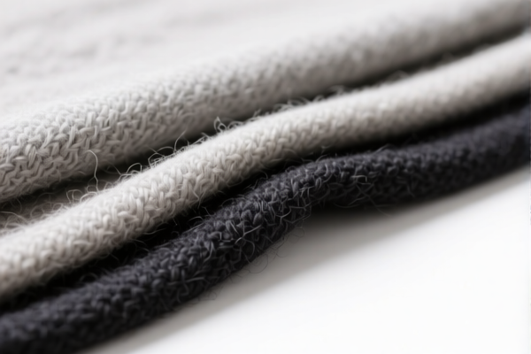 Wool blended synthetic filament fabrics