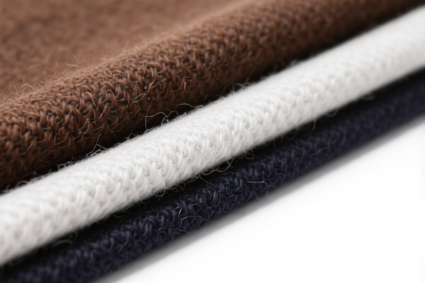 Wool blended synthetic filament fabrics