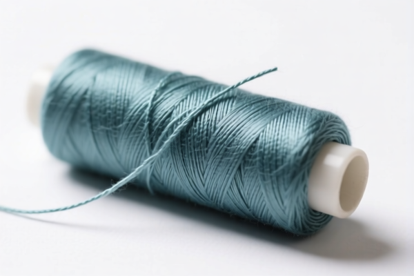 Artificial staple fiber bag sewing thread