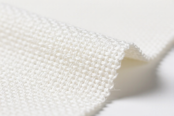 Bleached polyester staple woven fabrics
