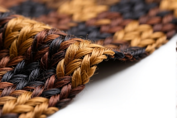 Dyed woven fabrics of synthetic staple fibers