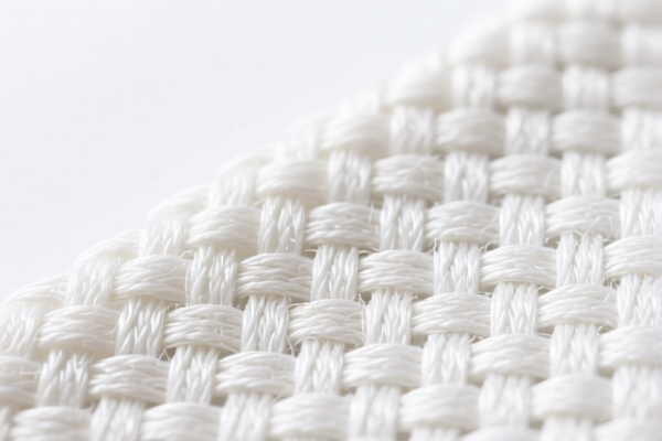 Woven fabrics of synthetic staple fibers for curtains