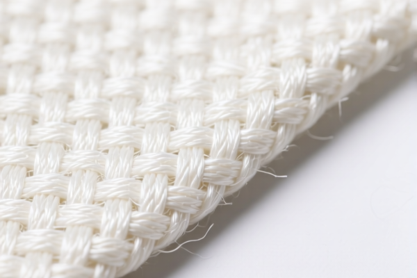 Woven fabrics of synthetic staple fibers for curtains