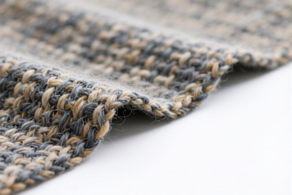 Uncombed wool blended synthetic woven fabric