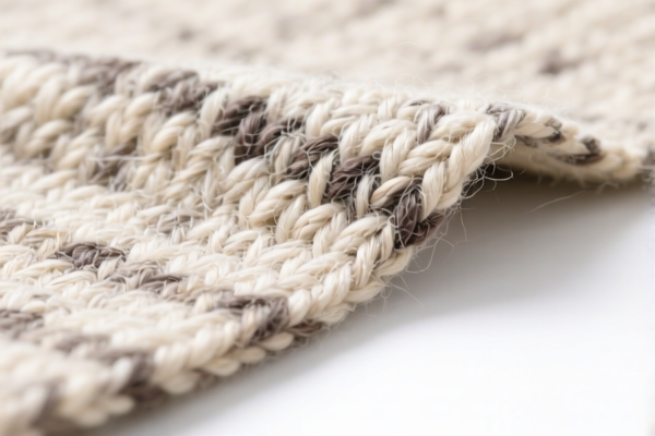 Uncombed wool blended synthetic woven fabric