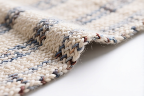 Uncombed wool blended synthetic woven fabric