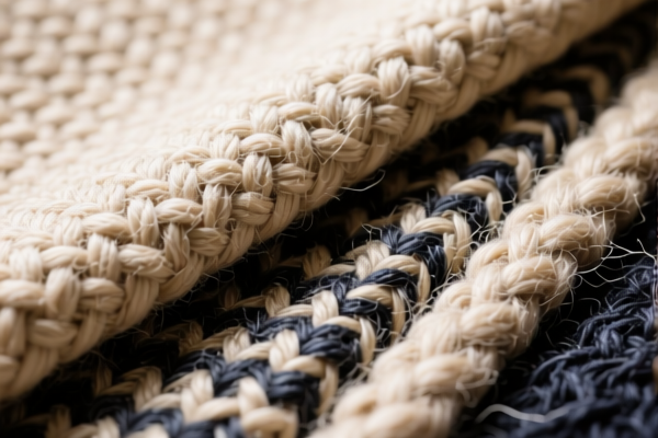 Combed woven fabrics of synthetic staple fibers and wool blend for industrial use