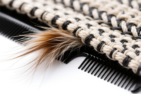 Fine animal hair blended combed woven fabrics of synthetic staple fibers