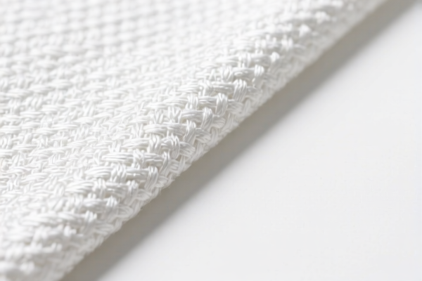 Synthetic staple woven jacquard fabric