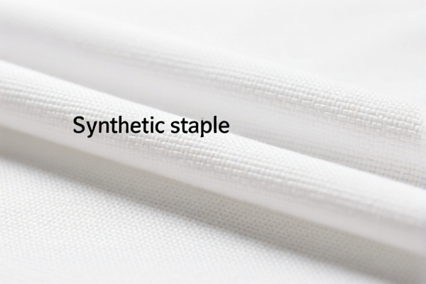 Synthetic staple woven low