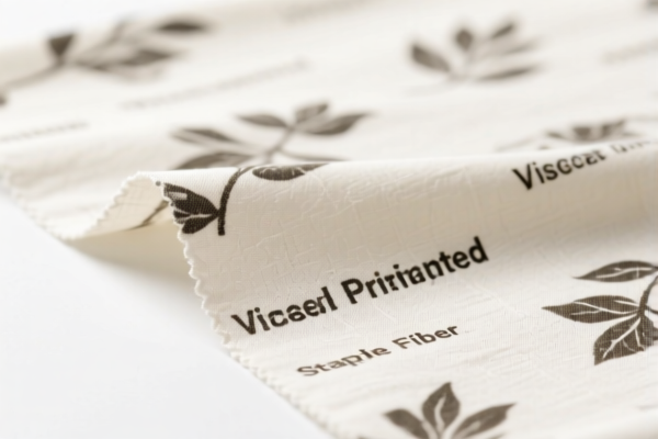 Unbleached Printed Viscose Staple Fiber Blended Fabric