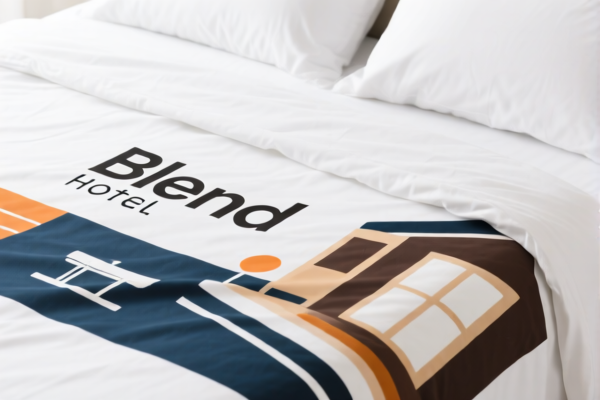 Printed Blend Hotel Bed Sheet