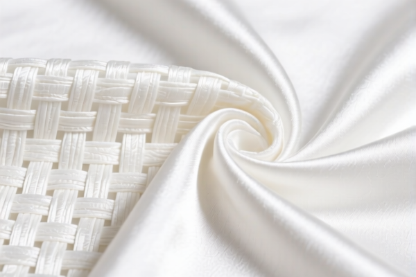 Bleached Woven Artificial Staple Fiber Satin Fabric