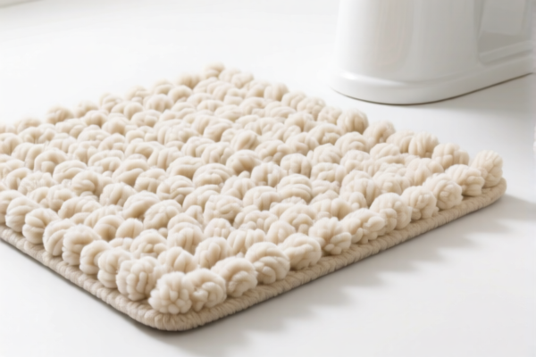 Wool tufted bathroom carpet