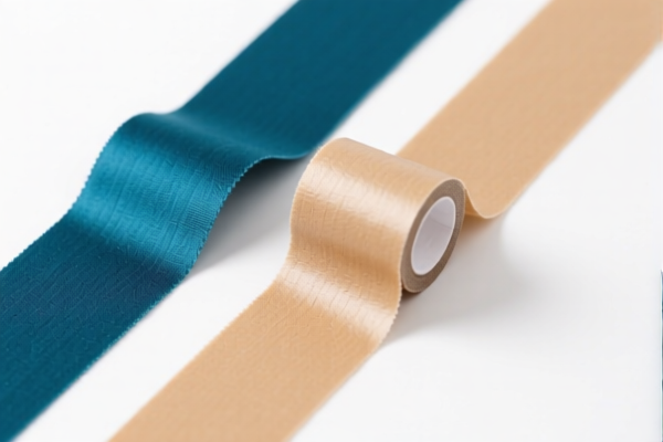 Adhesive narrow fabrics for medical use
