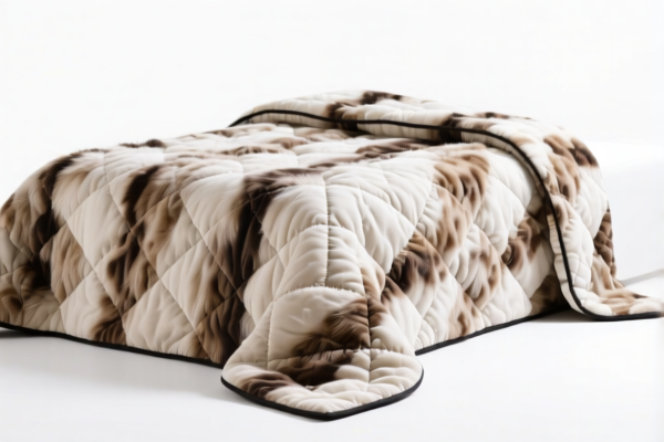 Fine animal hair quilted bedspread