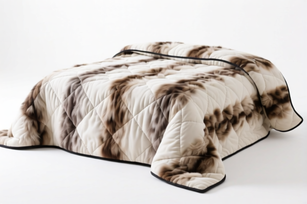 Fine animal hair quilted bedspread