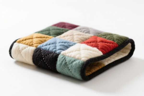 Quilted textile products of wool