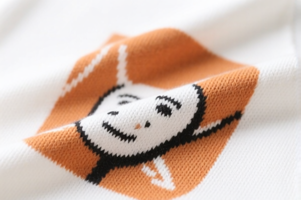 Printed cotton single knit knitted fabric