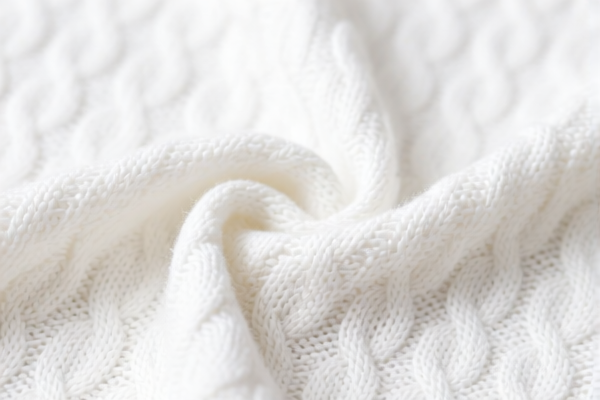 Bleached Synthetic Jacquard Double Knit Fabric