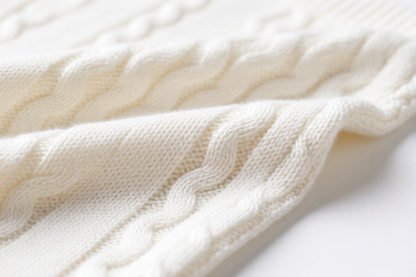 Bleached Synthetic Jacquard Double Knit Fabric