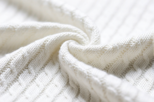 Bleached Synthetic Jacquard Double Knit Fabric