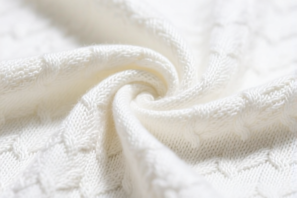 Bleached Synthetic Jacquard Double Knit Fabric