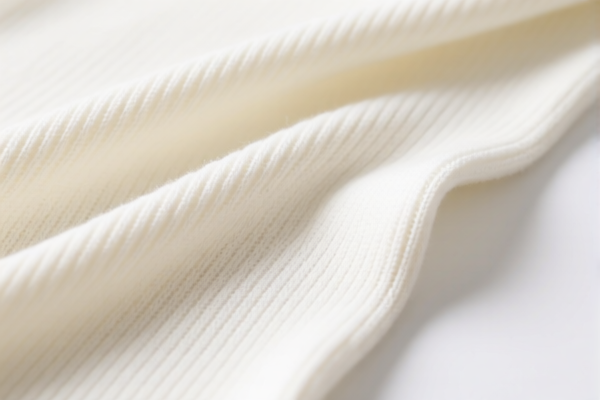Bleached Synthetic Rib Double Knit Fabric
