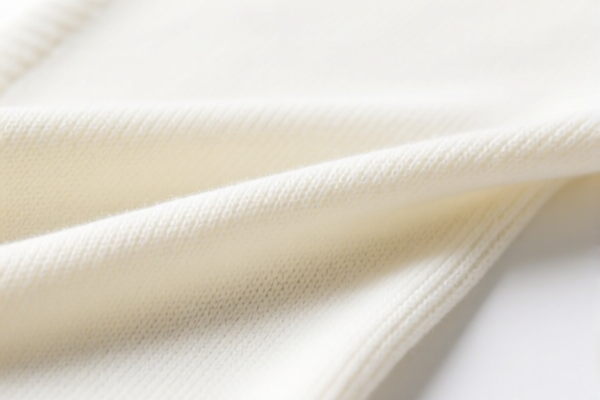 Bleached Synthetic Rib Double Knit Fabric