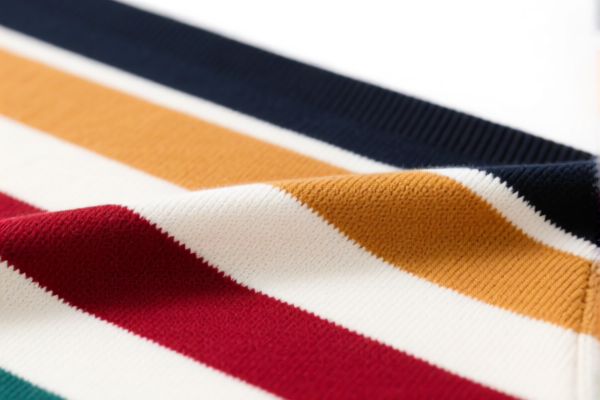 Striped color block synthetic knitted fabric