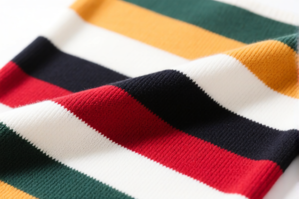 Striped color block synthetic knitted fabric