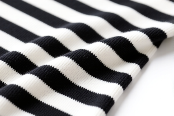 Striped pattern synthetic knitted fabric